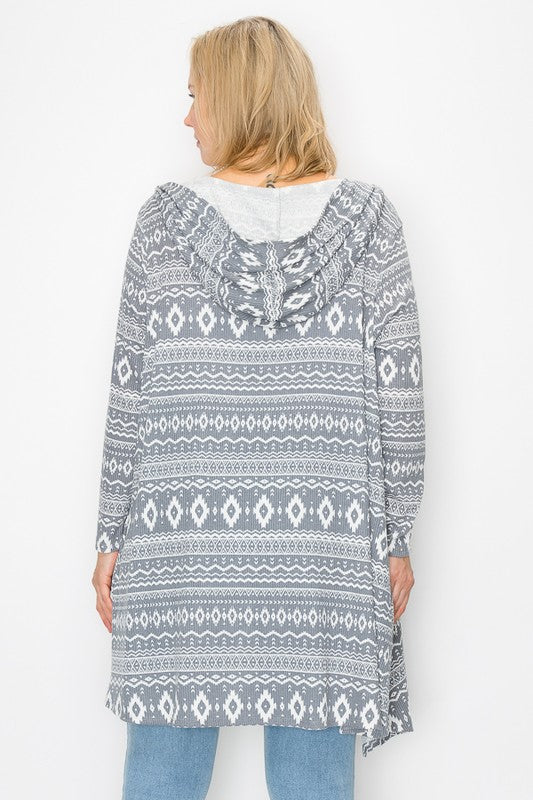 Hooded Grey Cardigan