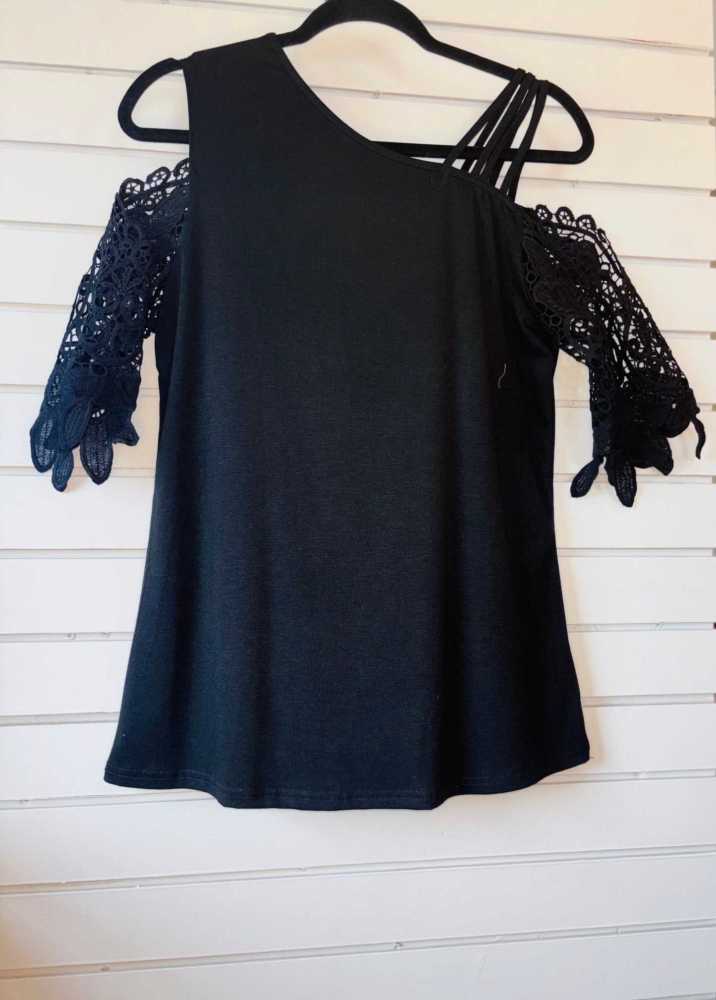 Black Lace Cold Shoulder