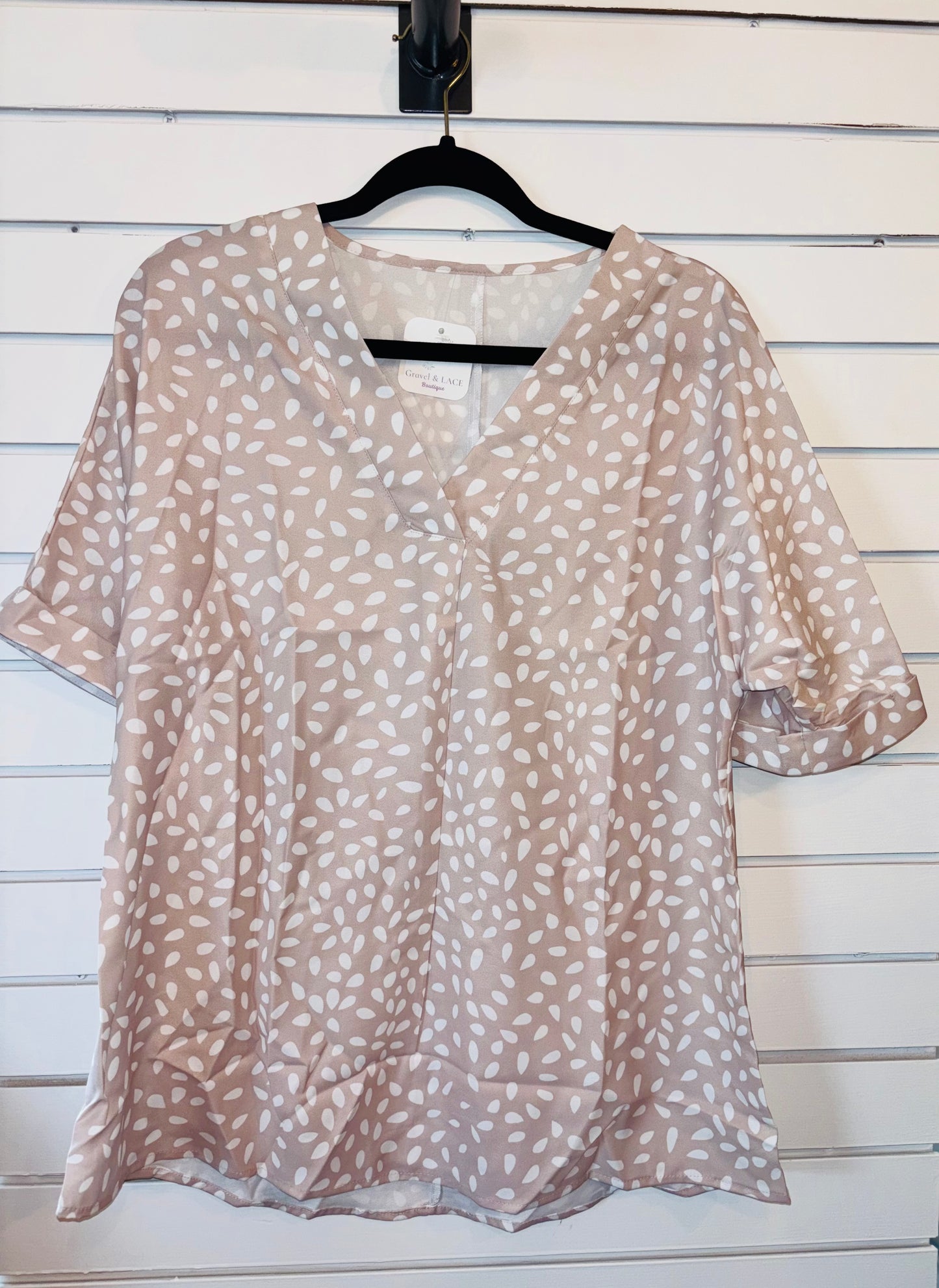 Apricot Leaf Cuff Shirt