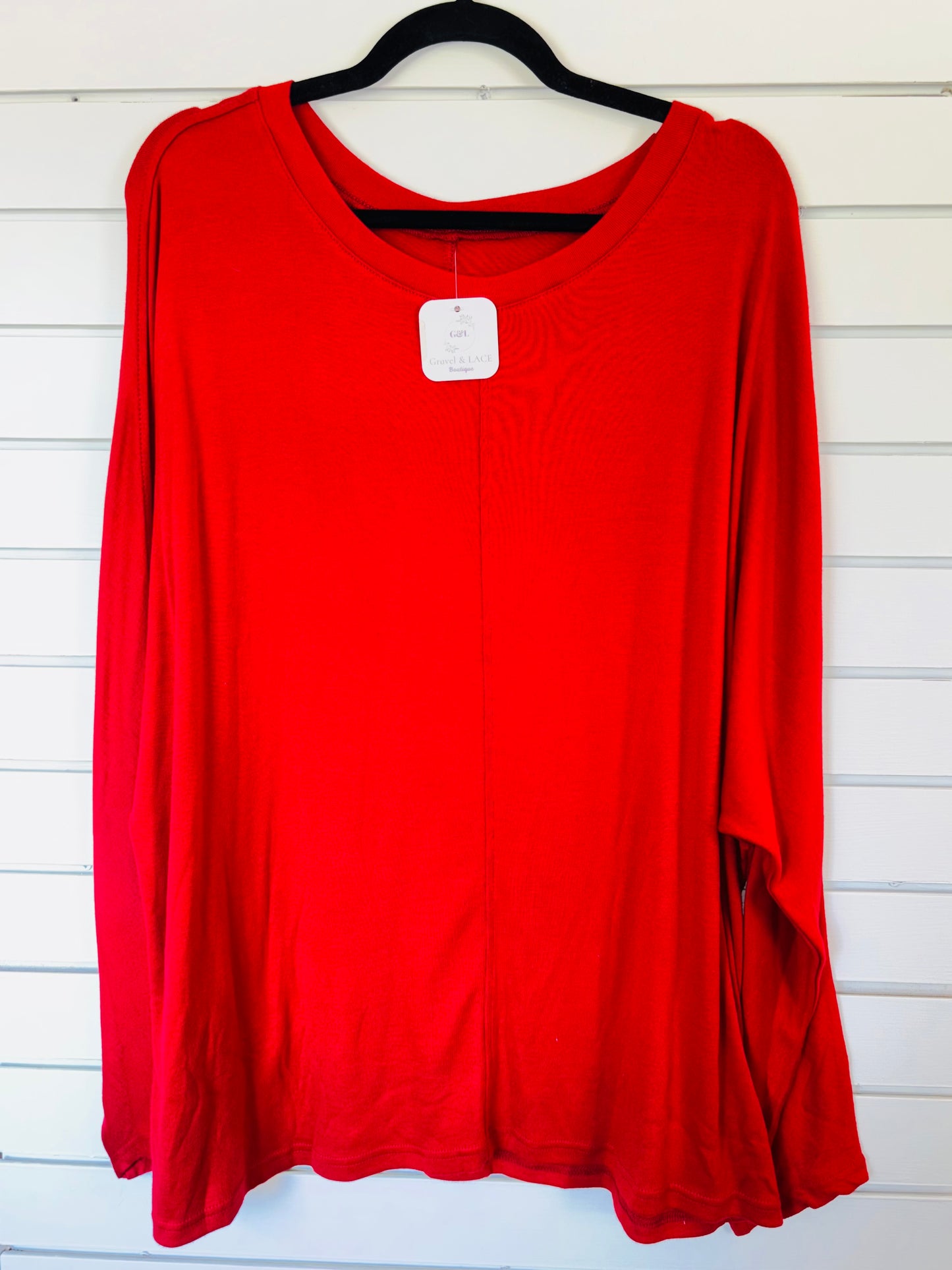Red Solid long sleeve