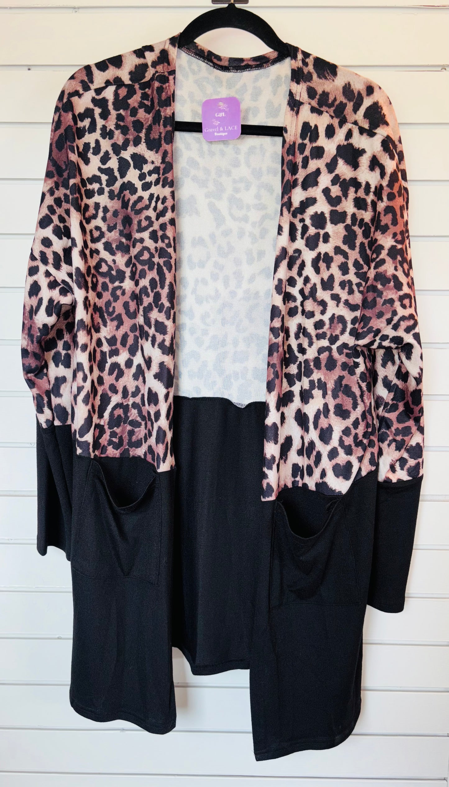 Black Leopard Cardigan
