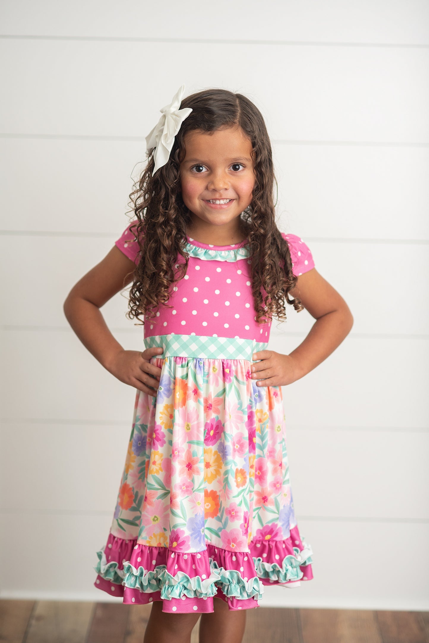 Hot Pink Gingham Dress