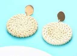 White Circle Rattan