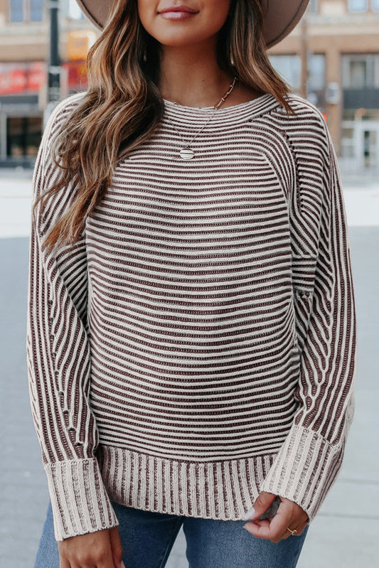 Coffee Stripe Sweater