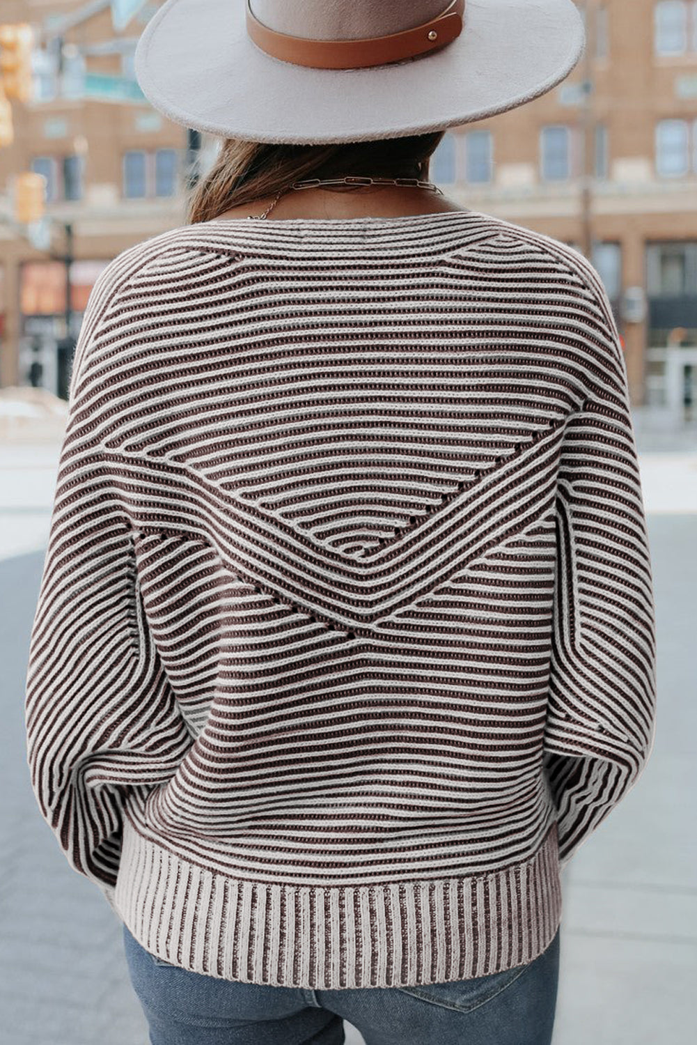 Coffee Stripe Sweater