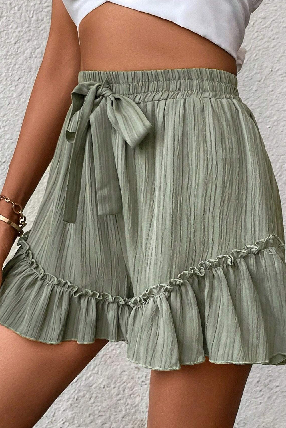 Sage Ruffle Shorts